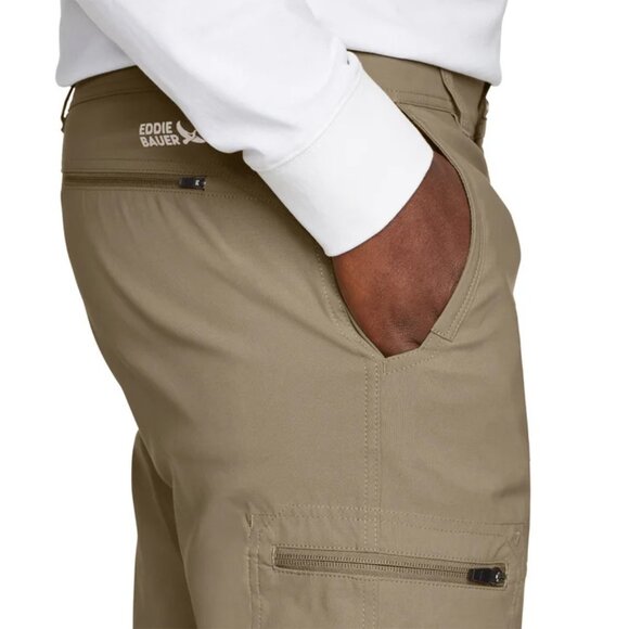 Eddie Bauer Men's Fleece Lined Pant Two Way Stretch - Picture 3 of 7